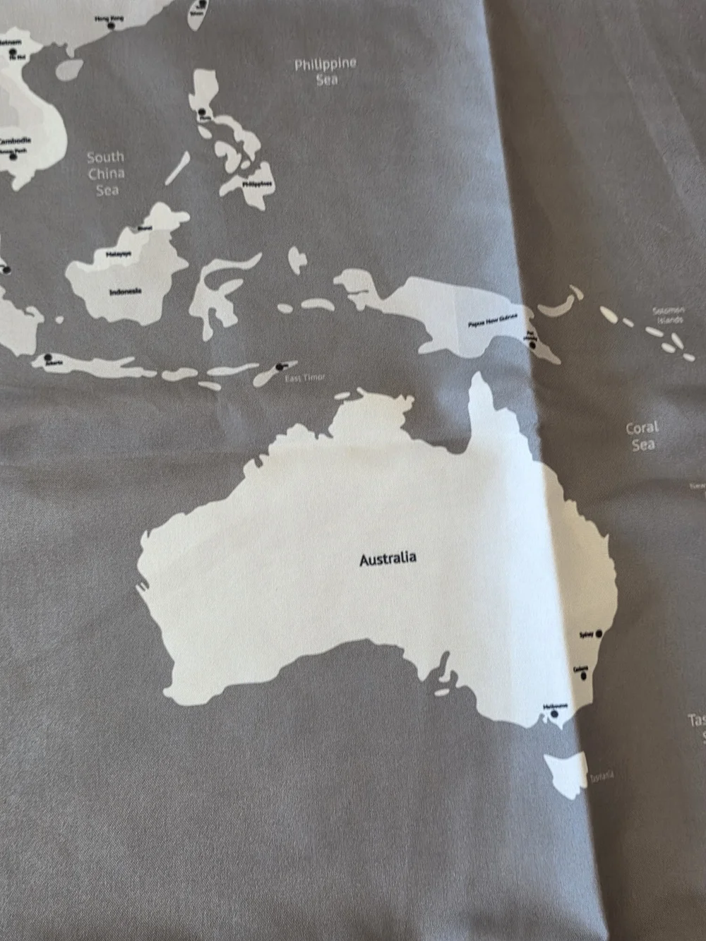 World Map Fabric 60